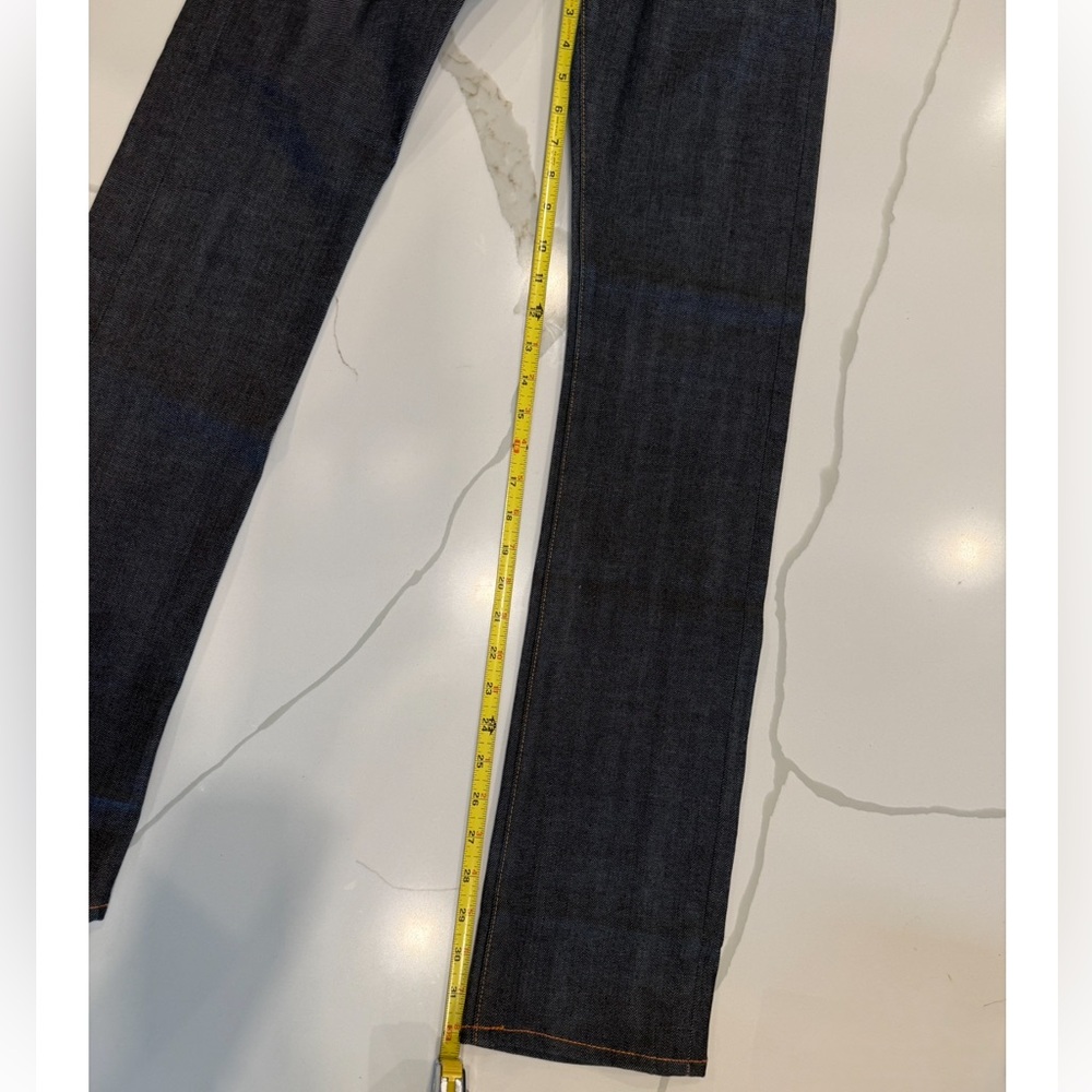 Rare! JEAN Shop Raw Denim Jeans Selvedge Edge -USA-NWOT. Slim Fit Straight 26 M. - Picture 9 of 16